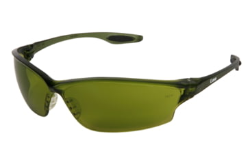 Image of MCR Safety Law LW2 Series Welding Filter Shade 3.0 Dark Safety Glasses, Soft Secure TPR Nose Piece and Temple Inserts, Dielectric with No Metal Pieces, Green Filter 3.0, One Size, LW2130