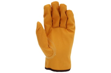 Image of MCR Safety Leather Driver Work Gloves, Gold Synthetic Leather with Grain Pigskin Texture, Keystone Thumb, Beige, Small, 3720S