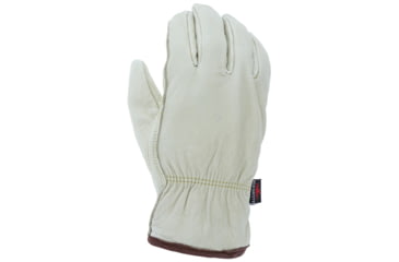Image of MCR Safety Leather Drivers Insulated Work Gloves, Premium Grade Grain Pigskin Leather, Fleece Lined and Keystone Thumb, Beige, Small, 3450S