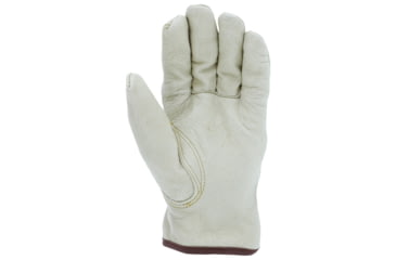 Image of MCR Safety Leather Drivers Insulated Work Gloves, Premium Grade Grain Pigskin Leather, Fleece Lined and Keystone Thumb, Beige, Small, 3450S