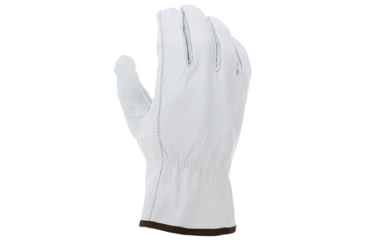 Image of MCR Safety Leather Drivers Work Gloves, Buffalo Grain Leather, Keystone Thumb, White, Large, 3313L