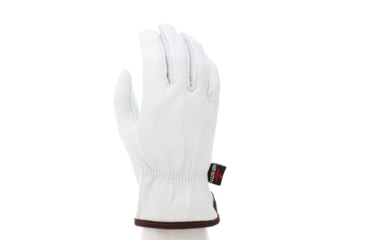 Image of MCR Safety Leather Drivers Work Gloves, Premium Grain Goatskin Leather, Straight Thumb, White, Small, 3601S