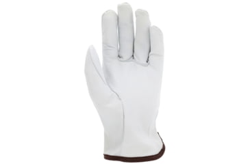 Image of MCR Safety Leather Drivers Work Gloves, Premium Grain Goatskin Leather, Straight Thumb, White, Small, 3601S