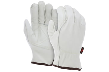 Image of MCR Safety Leather Drivers Work Gloves, Select Grade Grain Cow, Double Palm with Wing Thumb, Beige, Small, 32113DPS