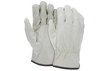 Image of MCR Safety Leather Drivers Work Gloves, Select Grade Unlined Grain Pigskin, Keystone Thumb, Beige, Large, 3401L