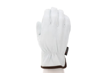Image of MCR Safety Leather Drivers Work Gloves, Select Grain Goatskin Leather, Straight Thumb, White, Small, 3603S