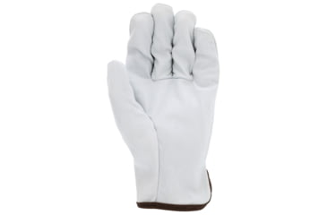 Image of MCR Safety Leather Drivers Work Gloves, Select Grain Goatskin Leather, Straight Thumb, White, Small, 3603S
