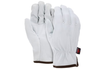 Image of MCR Safety Leather Drivers Work Gloves, Select Grain Goatskin Leather, Straight Thumb, White, Small, 3603S