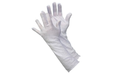 Image of MCR Safety Long White Inspectors Gloves - Mens, Large, 14in, Straight Thumb, 8614C