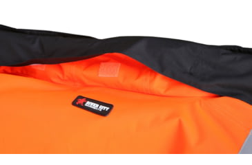 Image of MCR Safety Luminator 2-in-1 Bomber Jacket with Removable Zip Out Fleece Liner, PU/Cotton Poly,ANSI Class 3, Attached Hide-Away Hood, Fluorescent Orange, L, BP2CL3OL