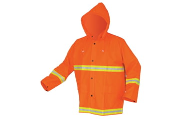 Image of MCR Safety Luminator Series Reflective 3 Piece Waterproof Rain Suit, .35mm PVC/Poly, Orange, M, 2013RM