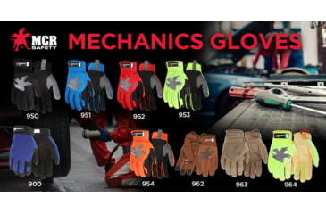 Image of MCR Safety Mechanics Gloves with Taskfit Design, Goatskin Leather Palm and Nylon Spandex Back, Brown, Medium, 962M