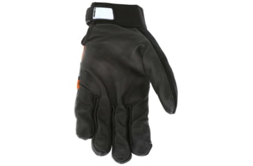 Image of MCR Safety Mechanics Gloves, Premium Grain Cow Palm, Hi-Vis Back, Reflective Knuckle Stripe and Fingertips, Black, X - Large, 921XL