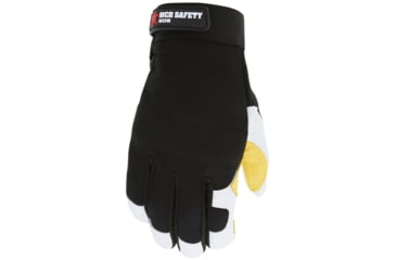 Image of MCR Safety Mechanics Gloves, Reinforced Thumb Crotch, Rugged Grain Goatskin with Double Palm, White and Gold, X - Large, 906XL