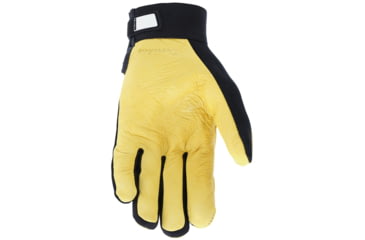 Image of MCR Safety Mechanics Gloves, Supple Grain Deerskin Palm, Adjustable Hook and Loop Wrist Closure, Flexible and Breathable Spandex Back, Gold, Medium, 901M