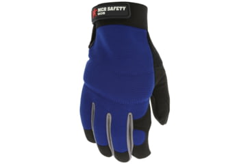 Image of MCR Safety Mechanics Gloves, Synthetic Leather Palm, Adjustable Hook and Loop Wrist Closure, Black and Gray, X - Large, 905XL