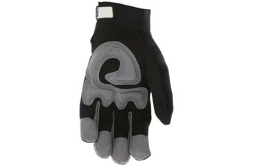 Image of MCR Safety Mechanics Gloves, Synthetic Leather Palm, Adjustable Hook and Loop Wrist Closure, Black and Gray, X - Large, 905XL
