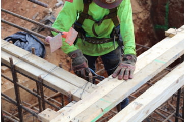 Image of MCR Safety Mustang Utility Drivers Work Gloves, Grain Goat with Double Palm, DuPont Kevlar Lined and Sewn, Nomex Back with Wing Thumb, Brown, Medium, MU3624FRM