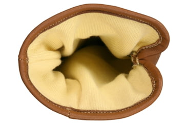 Image of MCR Safety Mustang Utility Leather Drivers Work Gloves, Grain Goat Double Palm, Lined and Sewn with DuPont Kevlar, ANSI Impact Level 1 Back of Hand Protection, Chocolate, Large, MU3634KL