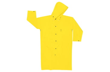 Image of MCR Safety Navigator Series Waterproof Long Raincoat, .22mm PU/Nylon, Detachable Hood, Yellow, XL, 550CXL