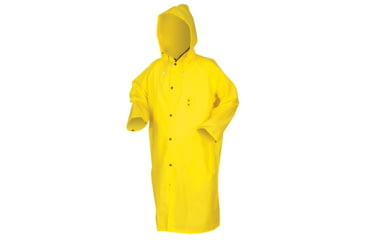 Image of MCR Safety Navigator Series Waterproof Long Raincoat, .22mm PU/Nylon, Detachable Hood, Yellow, XL, 550CXL