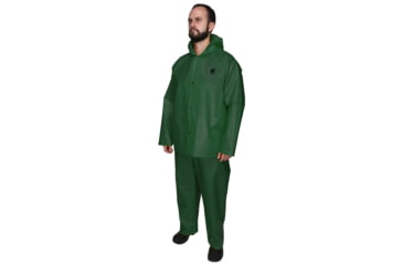 Image of MCR Safety Navigator Series Waterproof Rain Jacket, .25mm TPU/Nylon, Attached Hood, Green, L, 568JHL