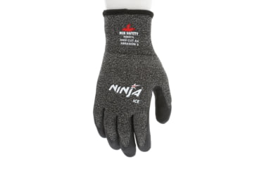 Image of MCR Safety Ninja Ice Insulated Cut Resistant Work Gloves, 15 Gauge Nylon with Acrylic Terry Interior, Black, Medium, N9691M