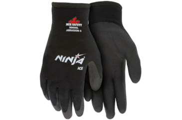 Image of MCR Safety Ninja Ice Insulated Work Gloves, 15 Gauge Nylon with Acrylic Terry Interior, Black, XX - Large, N9690XXL