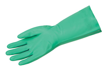 Image of MCR Safety Nitri-Chem Flock Lined Nitrile Gloves, Industrial Grade, 13in Length, 18 mil Thickness, Green, XX - Large, 5331S