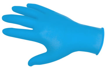 Image of MCR Safety NitriShield Disposable Gloves, Premium 4 mil Nitrile, Medical Grade, Textured Grip and Powder Free, Blue, Small, 6010S