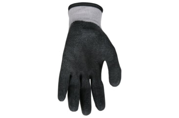 Image of MCR Safety NXG Work Gloves. 10 Gauge Cotton Polyester Shell, Latex Coated Palm and Fingertips, Adjustable Hook and Loop Wrist Closure, Black/Gray, Medium, 9688VM