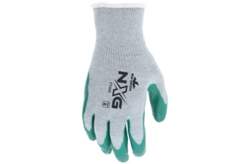 Image of MCR Safety NXG Work Gloves, 10 Gauge Cotton Polyester Shell, Nitrile Palm and Fingers, Green/Gray, X - Large, FT350XL
