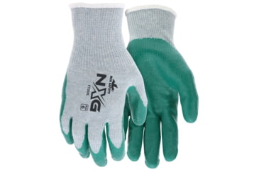 Image of MCR Safety NXG Work Gloves, 10 Gauge Cotton Polyester Shell, Nitrile Palm and Fingers, Green/Gray, X - Large, FT350XL