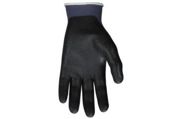 Image of MCR Safety NXG Work Gloves, 13 Gauge Nylon Shell, Sandy Nitrile Foam Coated Palm and Fingertips, Black/Blue, Medium, 9673SFM