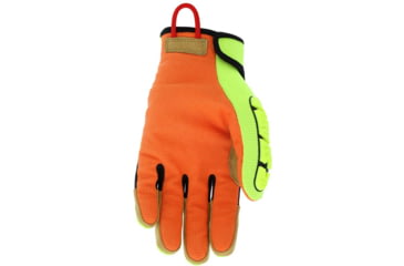 Image of MCR Safety Predator Mechanics Hi-Visibility Cut Resistant Work Gloves, Lime/Orange, 3XL, PD4900XXXL