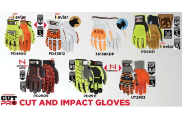 Image of MCR Safety Predator Impact 1 Maxgrid Hiviz Cutpro - PD4900XXXL