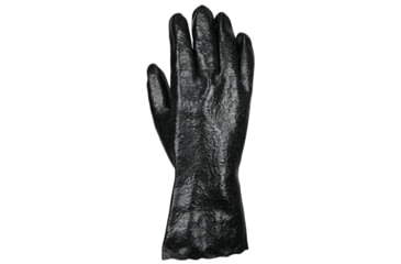 Image of MCR Safety PVC Coated Work Gloves, Single Dipped with Rough PVC, Soft Interlock Lining, 12in Length, Black, Large, 6212R