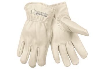 Image of MCR Safety Road Hustler Premium Grain Leather, Leather Drivers Work Gloves, Keystone Thumb, Beige, Small, 3200S