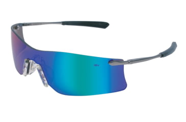 Image of MCR Safety Rubicon T4 Series Safety Glasses with Lens Curved Frameless Lens Design, Emerald Mirror, One Size, T411G
