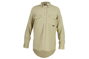 Image of MCR Safety S1TMT Flame Resistant Long Sleeve Work Shirt, 100% Cotton, Tan, M, S1TMT