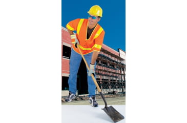 Image of MCR Safety Safety Vest, Class 3 Solid, 2in Vinyl Reflective, Snap Closure, 2 outer 2 Inner Pockets, Fluorescent Orange, 2X, CL3SOVX2