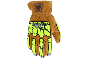Image of MCR Safety Predator Impact Mechanics Sasquatch Leather Driver Work Gloves, Large, PD3430L