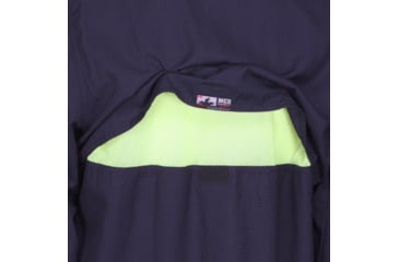 Image of MCR Safety SBS1002MT Summit Breeze Flame Resistant Shirt, 5.5oz Inherent Blend, Long Sleeve with Vented Underarms and Back, CAT 2, Navy Blue, M, SBS1002MT
