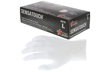 Image of MCR Safety SensaTouch Disposable Clear Vinyl Gloves, Powder Free Industrial Food Service Grade, 9.5in Length, 5 mil Thickness, Clear, Medium, 5015M