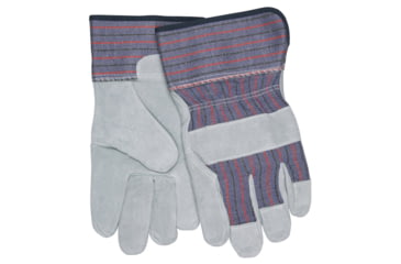 Image of MCR Safety Split Leather Palm Work Gloves, Insulated, Lined with Thermosock, B Grade Shoulder Leather, 2.5in Rubberized Safety Cuff, Gray, Large, 1320L