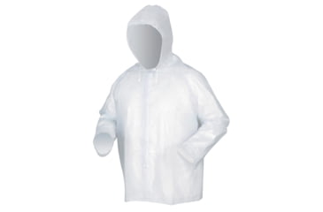Image of MCR Safety Squall Series 2 Piece Waterproof Clear Rain Suit - Rain Jacket with Attached Hood, Elastic Waist Rain Pants, .20mm PVC, Clear, XL, O722XL