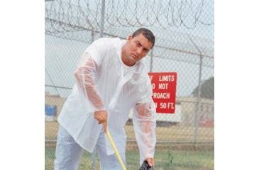 Image of MCR Safety Squall Series 2 Piece Waterproof Clear Rain Suit - Rain Jacket with Attached Hood, Elastic Waist Rain Pants, .20mm PVC, Clear, XL, O722XL