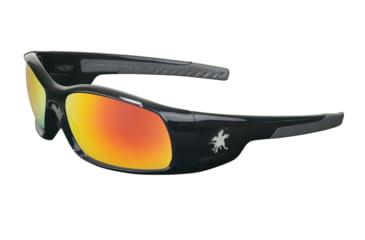 Image of MCR Safety SR11R Swagger SR1 Series Safety Glasses, Soft Non-Slip Nose Piece and Temples, Fire Mirror, One Size, SR11R