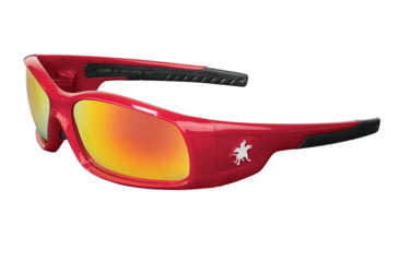 Image of MCR Safety SR13R Swagger SR1 Series Safety Glasses, Soft Non-Slip Nose Piece and Temples, Fire Mirror, One Size, SR13R