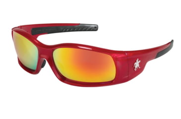 Image of MCR Safety SR13R Swagger SR1 Series Safety Glasses, Soft Non-Slip Nose Piece and Temples, Fire Mirror, One Size, SR13R